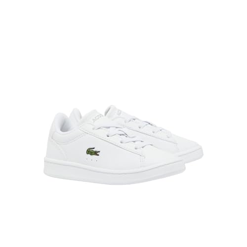 Lacoste Unisex-Child Infant's Carnaby Set Sneaker, White/Gloss/Log/Marzipan/Java Blue, 5