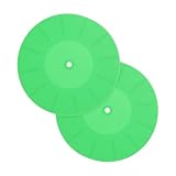 BESTonZON 2 Pièces Bloc-Disque pour Tourne-Disque Tapis Caoutchouc Plaque Tournante Acces...