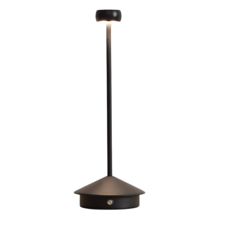 Wlerla LED Modern Simple Aluminum Creative Mushroom Night Light, Restaurant Table Lamp & Bedside Atmosphere Lamp(Black)