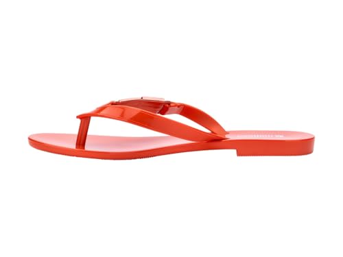 Melissa Harmonic M Chic Chanclas - Detalle metálico - Elegante diseño Melflex - Sandalias cómodas para mujer - Sandalias de verano para estilo moderno, Rojo -, 41-42 EU
