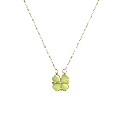 Collier de feuille verte en argent cadeau d'anniversaire idéal pour femmes et filles