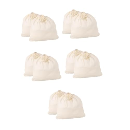 Uonlytech 5 Juegos Bolsa De Filtro Bolsa De Tela De Queso Para Colar Bolsa Colador De Nueces Paños De Queso Para Colar Colador De Bolsa De Leche De Nuez Beige Algodón 2 Piezas * 5