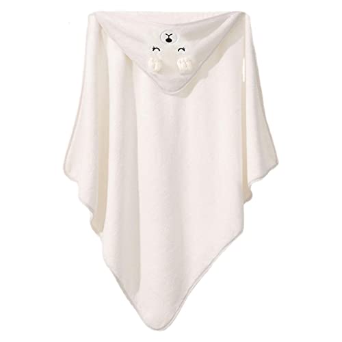 Wukesify Toalla con Capucha súper Suave,Manta ultrasuave para bebé - Toalla de baño Envolvente Flexible y Agradable a la Piel, Toallas con Capucha de Lana Coral, Mantas de baño con Capucha para bebé
