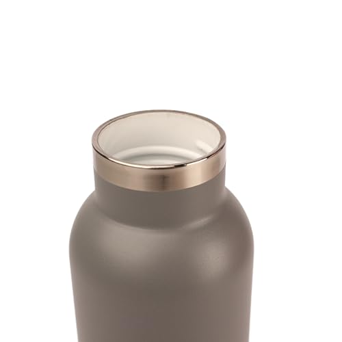 Image of HOOM 750ml Vacuum Stainless Steel Insulated Travel Flask with Ceramic Coating, Wide Mouth Flex Cap Thermos, Leak-Proof Tumble Flask Cup for Office School Outdoors, Grey