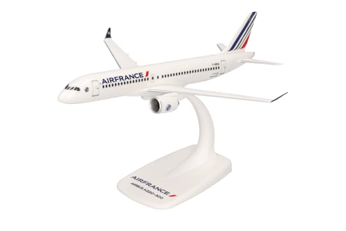 Herpa Maquette Avion Air France Airbus A220-300 - F-HZUA, echelle 1/200, Snap-fit Model, pièce de Collection, d'avion avec Support, Figurine Plastique