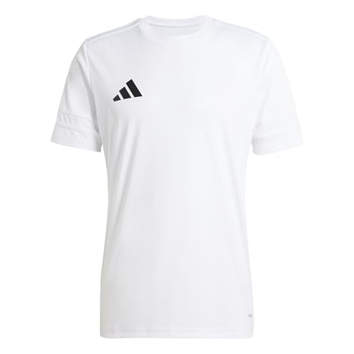 adidas Uomo SQUADRA25 Jersey Short Sleeve, White/White/Black, L