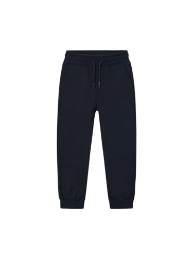 Pantalón felpa Mayoral niño negro con puños para evitar frío en el patio