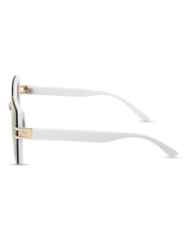 Image of HASHTAG EYEWEAR Stylish Square Sunglasses for Women | UV400 Protection | Oversized Designer Shades | Trendy Eyewear | Summer Sun Protection | Fashionable Goggle