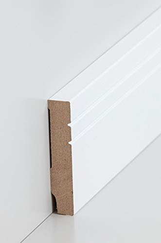 Preisvergleich Produktbild **TOPSELLER** Fußleisten / Sockelleisten "Coesfeld" (MDF foliert / 721.1580) - weiß