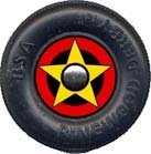 Star Bullseye Pinewood Derby Car Wheel Decal