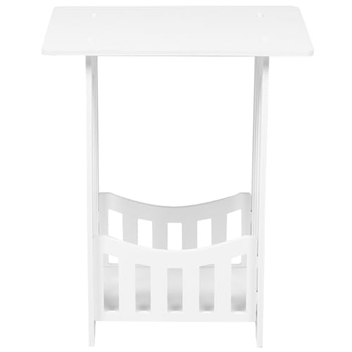 GALPADA Pequeños Muebles para El Hogar Mesita De Noche Alta Mesa Auxiliar En Forma De c para Sofá Pequeña Mesa Auxiliar Redonda Mesilla De Noche Tablero De Plástico De Madera De PVC
