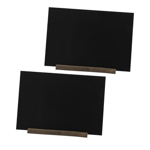 Housoutil 2pcs Wooden Display Board Chalk Food Signs for Party Buffet Menu Board for Kitchen Place Cards for Table Setting Restaurant Supplies Place Cards for Food Buffet Black