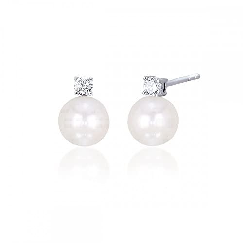 Orecchini in argento con perle e zirconi - Mabina