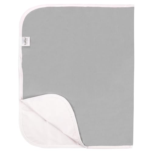 Kushies Deluxe Waterproof Changing Pad Liners - 20 x 30 inches Baby Changing Table Liners - Baby Changing Pads - Diaper Changing Flat Liner Pad Waterproof Portable (Grey)