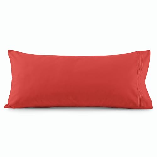 Image of Elegant Comfort Luxury Ultra-Soft 1-Piece Body Pillowcase - 1500 Premium Hotel Quality Microfiber Double Brushed - Wrinkle Resistant, Body Pillowcase Size, Rust