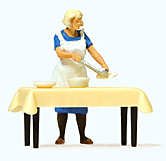Preiser 28130 Individual Figure Housewife Serving Dinner at The Table HO Model Figure