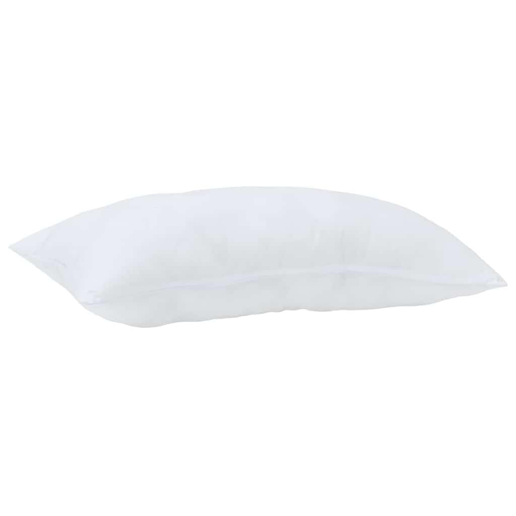 Almohada blanca 80 x 42 x 20 cm algodón poliéster, extrasuave con relleno transpirable, soporte cervical ergonómico para espalda, de lado y boca abajo, lavable