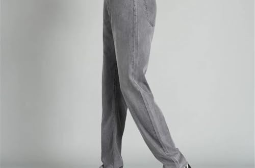 Men's Jeans, Loose Straight-Leg, Soft, ice Silk, Casual, Stretch, Wide-Leg Trousers2