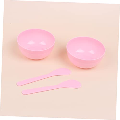 10 tazones para mezclar cristal rosa reutilizables y apilables miniatura 3