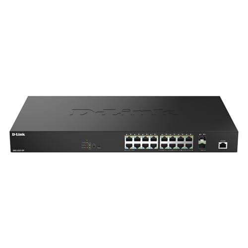 Image of D-Link 18-Port Multi-Gigabit Smart Managed PoE Switch with 2 10G SFP+ & 16 2.5G PoE Ports 370 W Power Budget 90W per Port (DMS-1250-18P)