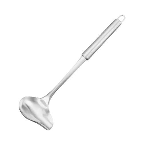 BRIGHTFUFU Sauce Spoon Soup Ladle with Spout Portable Stainless Steel Duckbill Spoon Dishwasher Safe Serving Ladle