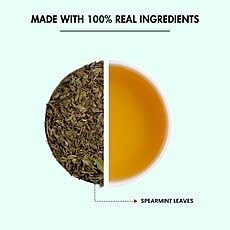Image of Tea Treasure Spearmint Herbal Tea for PCOS PCOD - 100gm | Hormonal Balance, Reduces Facial Hair & Acne, Digestion Support | Caffeine Free Mint Tea