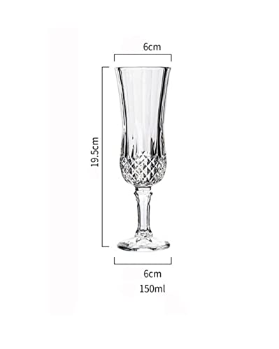 Copas de champán para ocasiones especiales en juego de 3 flautas de 150ml 3