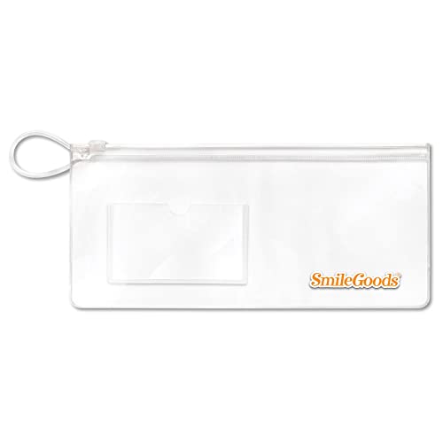 SmileGoods Zipper Pouch with Business Card Holder, 4.5" x 10", Dental Friends, Pack of 72