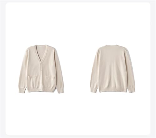 Men Single Breasted V-Neck Casual Knitwear Cardigan Solid Color Long Sleeve Sweaterjacket2