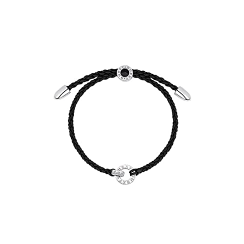 Bracelets de couple tressés en argent connectés par un fil de complicité unique