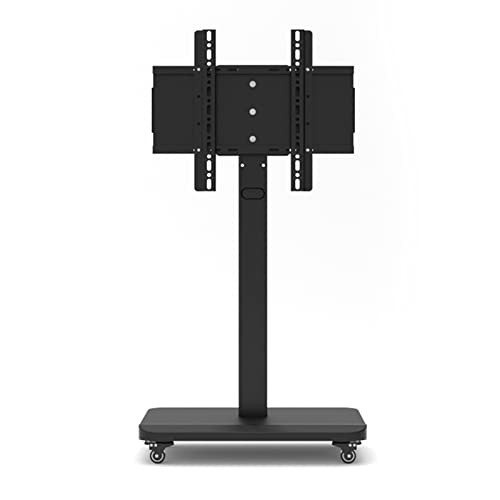 Chariot de télévision Mobile pour écrans de 32 à 65 Pouces, Support de télévision à roulettes pouvant Supporter jusqu'à 100 kg / 220 LB, Rotation de l'écran Horizontale et Verticale de 0 à 90 °