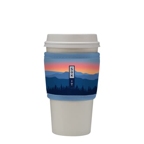 Sok It HotSok Coffee & Tea Reusable Insulated Neoprene Cup Sleeve (Blue Ridge)