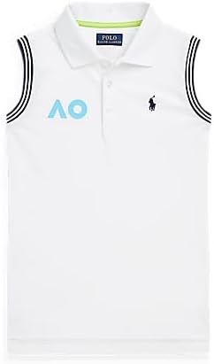 POLO RALPH LAUREN Girls Aussie Open Polo Shirt Top Small S 7 White