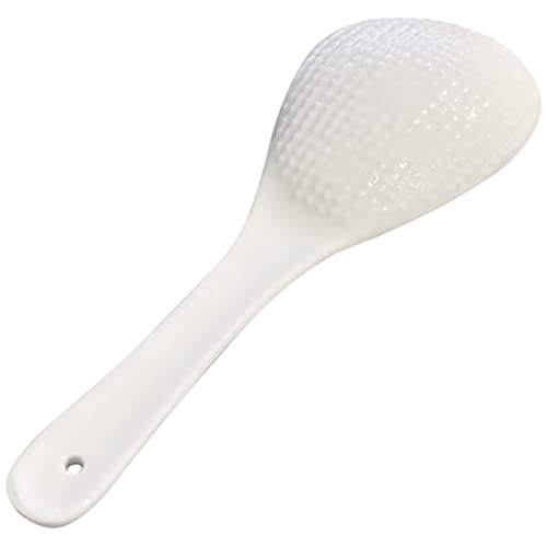 HOLIDYOYO Ceramic Rice Spatula Delicate Non-stick Spoons Non-stick Meal Spoons Soup Spoons Asian Rice Cooker Rice Scoops Rice Paddle for Kitchen Rice Paddles Home Rice Spoons White Ceramics