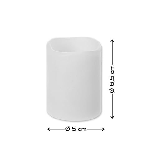 LED-Kerzen Set ToCi Echtwachs in Weiß mit Timer – 4er-Pack