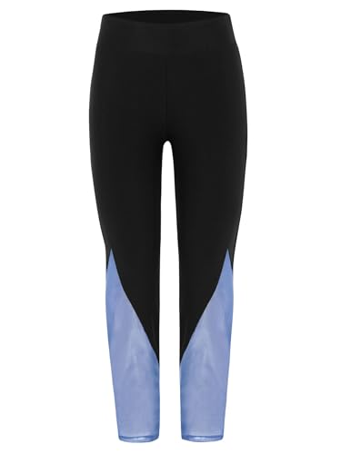 Kids Girls Gymnastics Dance Leggings Yoga Athletic Leggings Workout Sports Color Block Pants3