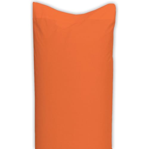 ECOMMERC3 | Pack 2 Fundas Almohada 50x75 Extrasuave y Confortable - Funda Almohada Color Naranja Fabricada 100% en España, Transpirable, Fácil de Lavar