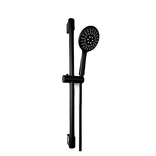 Ensemble de douche à main coulissante avec tuyau 1.5m et fixation cascade noire