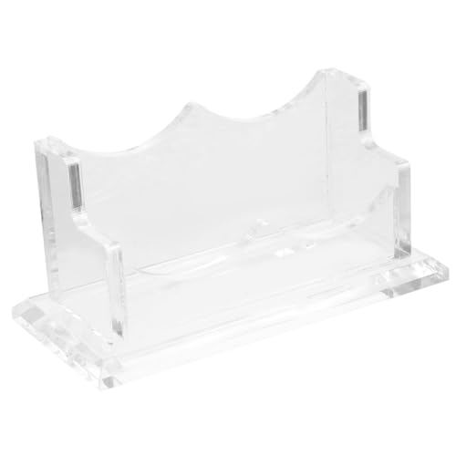 CIYODO 透明アクリル製名刺立て 大容量カードホルダー 卓上収納ボックス ビジネスカード用縦型オーガナイザー デスク用名刺整理ケース