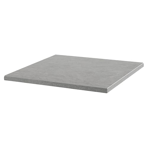 Oviala Plateau de Table carré stratifié 70 x 70 cm béton ciré