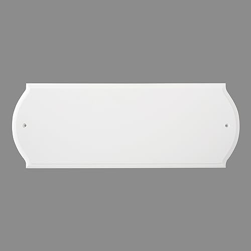Plaque d'adresse blanche moderne à peindre 15x40 cm pour l'extérieur