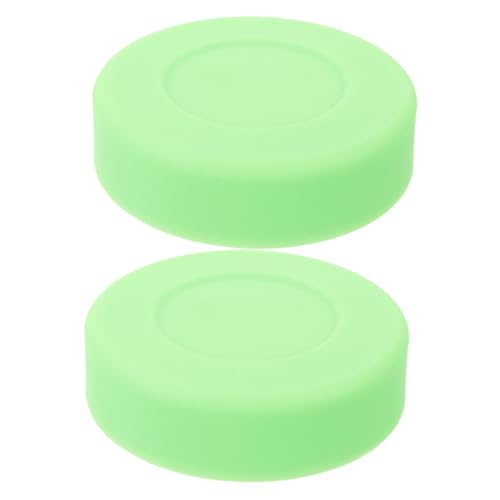 BESPORTBLE 2 Pack PVC Hockey Puck for Training Practice Ice Hockey Game Puck Replacement