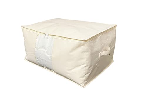 イニコライフ 羽毛 布団 収納 ケース ナチュラル 綿麻 生地 収納袋 押入れ クローゼット 用 シングル~ダブルサイズまで 綿麻生地の内側をコーティング加工 適度にハリがあるから収納しやすい 使わない時は薄く畳める 通気性を重視したハトメ穴付き 大きく開く上部ファスナー式で出し入れもカンタン 日本メーカー企画