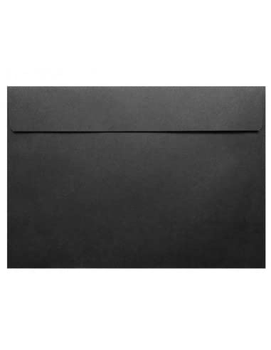 Netuno 500 Black envelopes C5 162 x 229 mm 6.4 x 9 in 120gsm Design Elegant Coloured envelopes Large Format for Invitation Cards Birthday Cards brochures Flyers documents A5 Letters documents