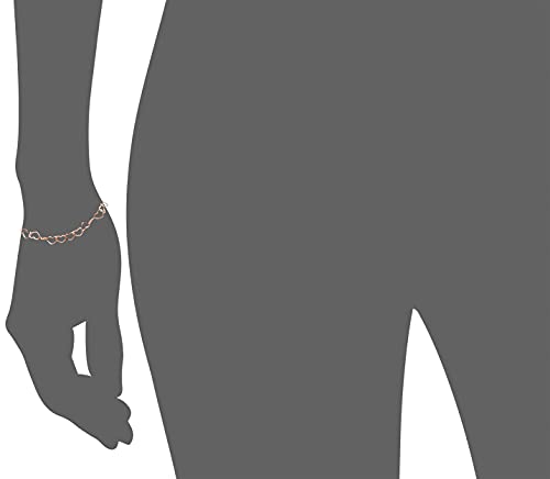 Image of Amazon Essentials Sterling Silver 5.3mm Heart-Link Bracelet