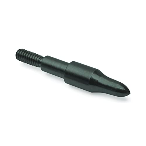 New Archery Products 3D Point Durable Steel Screw-In Archery Practice Field Tips - 12 Pack - 125 Grain, 9/32" #TOP1