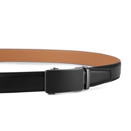 Image of Men's Belt, Ratchet Dress Casual Belt with Adjustable Automatic Buckle Trim to Fit