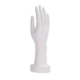 lasenersm 1 Piece Jewelry Display Holder Female Right Mannequin Hand Jewelry Bracelet Ring Necklace Gloves Display Organizer Stand, White