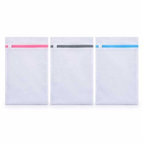 Kit de 3 sacos para lavar roupas 40x50cm com zíper
