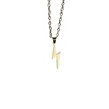 Colgante metálico en forma de rayo para mujeres Regalo de joyería con cadena de clavícula minimalista geométrica con rayo
